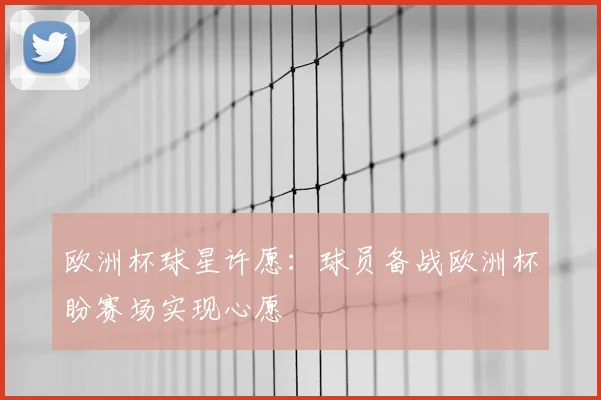 欧洲杯球星许愿：球员备战欧洲杯盼赛场实现心愿